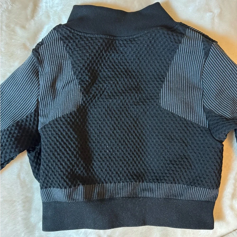 SHEIN Sport Studio Seamless Striped Thumb Holes Sports Jacket - Picture 7 of 7